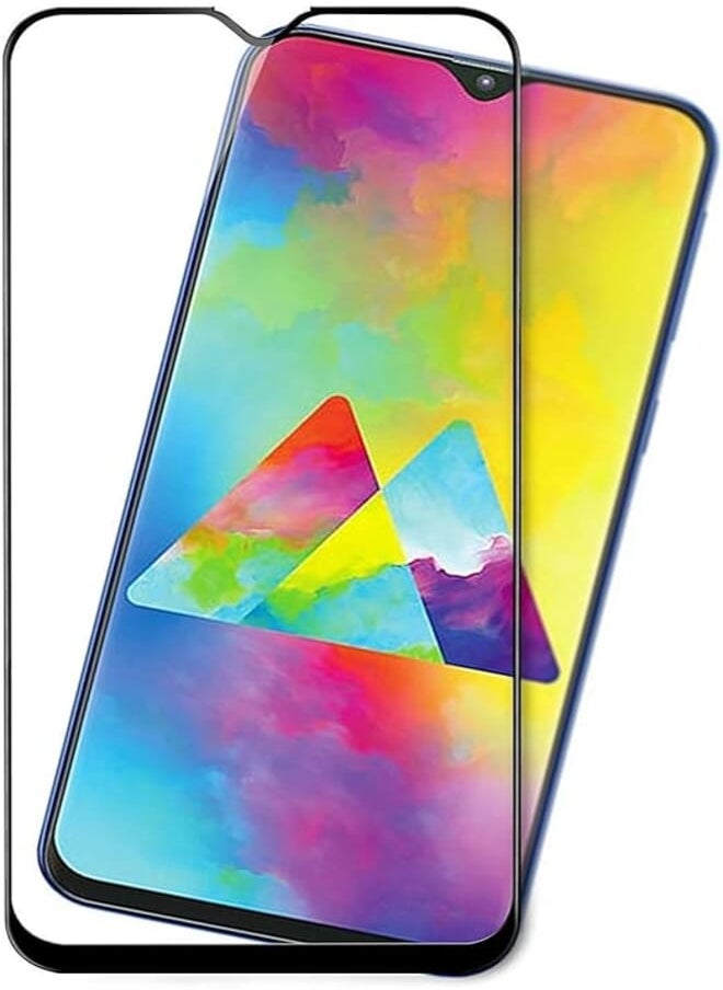 Glass - Tempered glass screen protector for samsung galaxy m20 full - black - Image 1