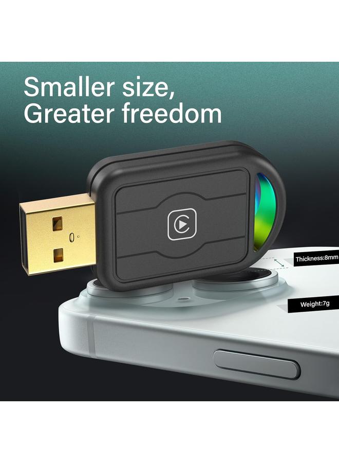 Mini Wireless CarPlay Adapter for iPhone & Apple – Auto Connect Every Time, Converts Wired to Wireless, Plug & Play, Compact USB Dongle for Cars with Apple CarPlay (iOS 10+, 2015+), 1Pcs - Image 4