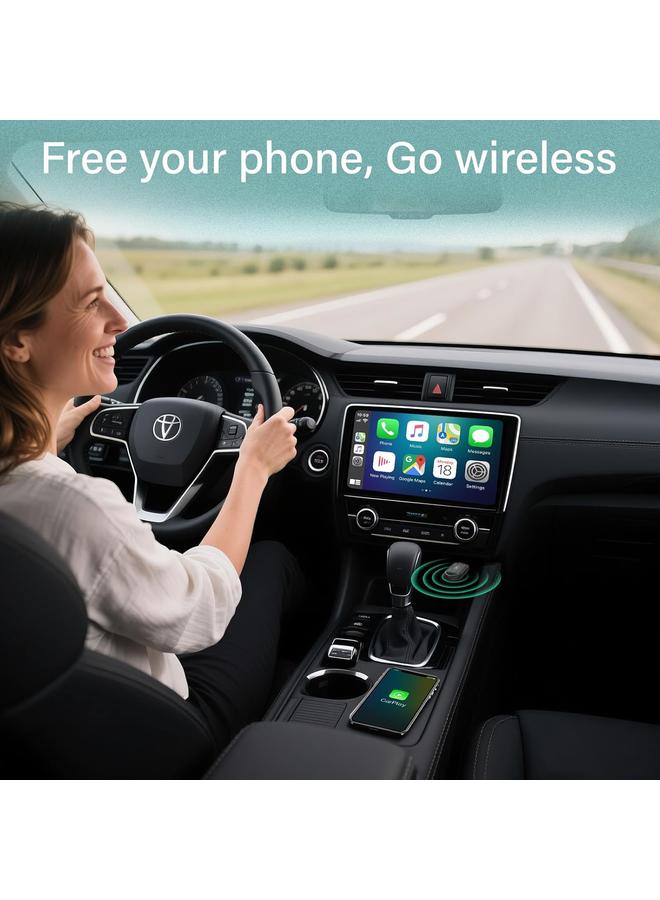 Mini Wireless CarPlay Adapter for iPhone & Apple – Auto Connect Every Time, Converts Wired to Wireless, Plug & Play, Compact USB Dongle for Cars with Apple CarPlay (iOS 10+, 2015+), 1Pcs - Image 3