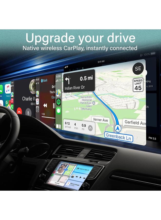 Mini Wireless CarPlay Adapter for iPhone & Apple – Auto Connect Every Time, Converts Wired to Wireless, Plug & Play, Compact USB Dongle for Cars with Apple CarPlay (iOS 10+, 2015+), 1Pcs - Image 2