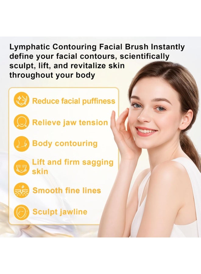 general New Lymphatic Contour Face Brush, Lymphatic Drainage Massager, Double Chin Reducer, Gua Sha Facial Tools,9-Function Gear Adjustment, Facial and Body Sculpting,for Jawline & Puffiness (White) - Image 2