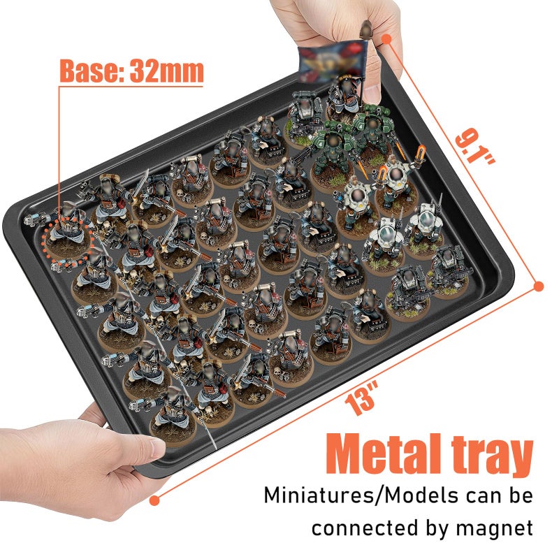 WELIDAY Miniature Storage Case for Collectibles, Miniature Display Cases with Magnetic Door and 6 Trays, Clear View Miniatures Transport Case (Black) - Image 3