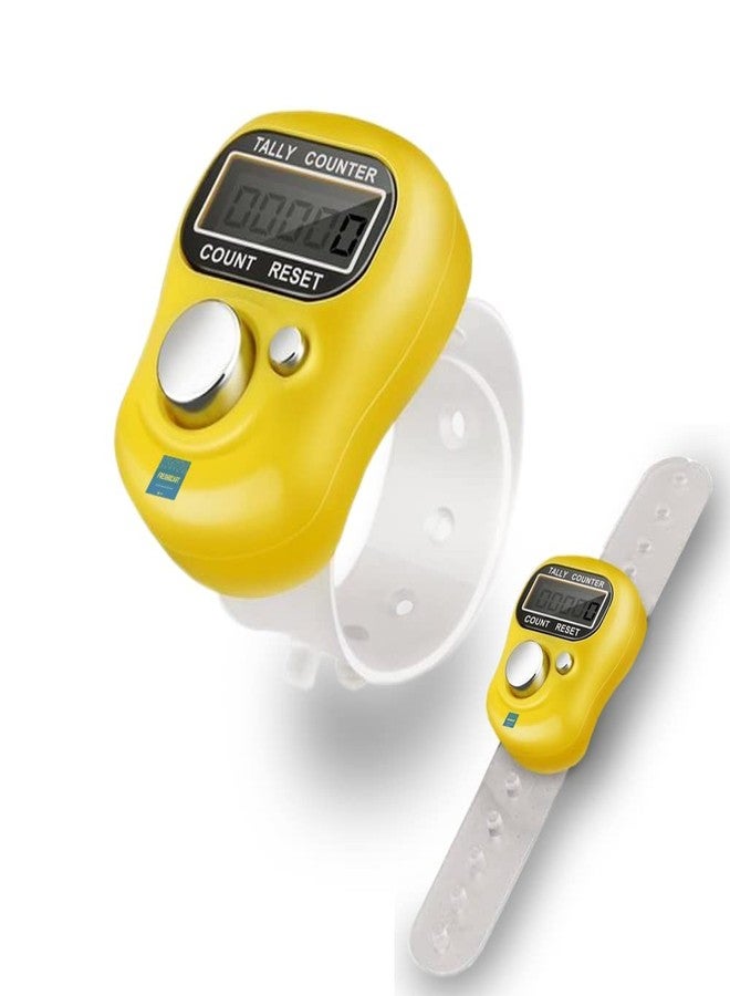 SIMESTICH Electronic Finger Tally Counter Ring - 5-Digit Digital Clicker Counter with LED Light, Adjustable Strap for Cricket Umpires, Sports, Events, Inventory, and General Counting (Multicolor) - Image 1