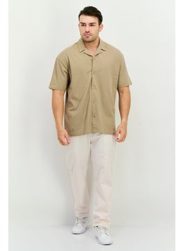 Jack Jones Men Regular Fit Solid Short Sleeves Casual Shirt, Silver Sage  - Image 4
