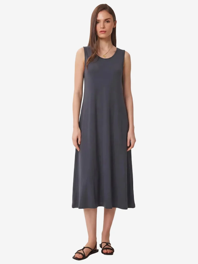 السعادة في إسطنبول ISTANBUL A-Line Midi Dress with Pocket