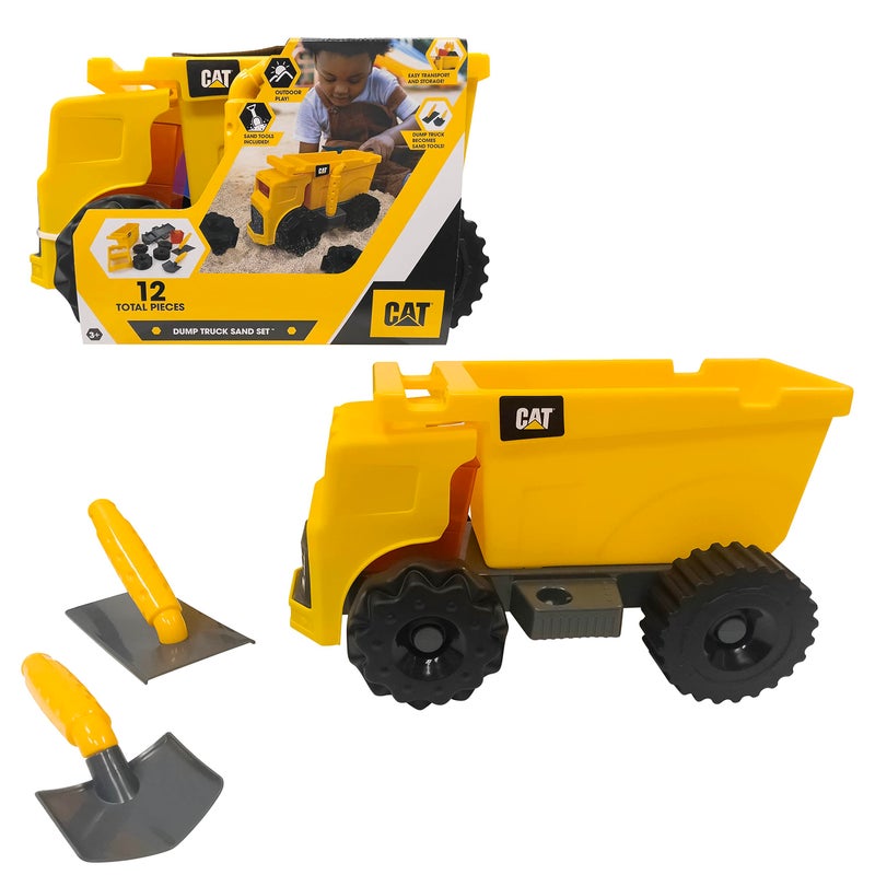 CAT Construction Toys  Sandbox Construction  Dump Truck Sand Set with Sand Accessories  Ages 3 and up - Image 1