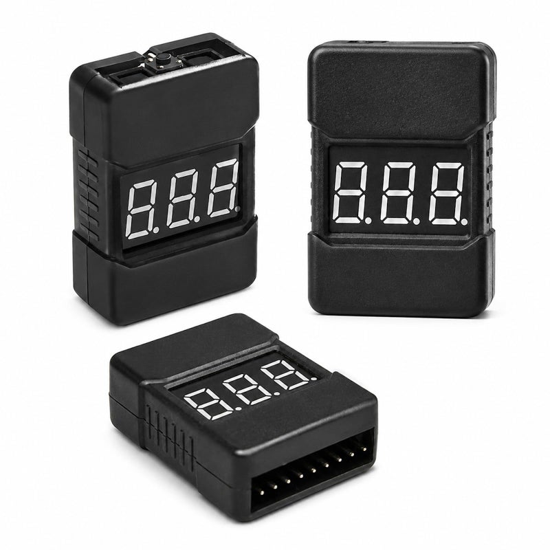 tesha RC LiPo Battery Checker 18S Adjustable Low Voltage Buzzer Alarm Tester with LED Indicator OverchargeOverdischarge Protection for Drone LiPoLiIonLiMn Batteries 3 Pack - Image 3