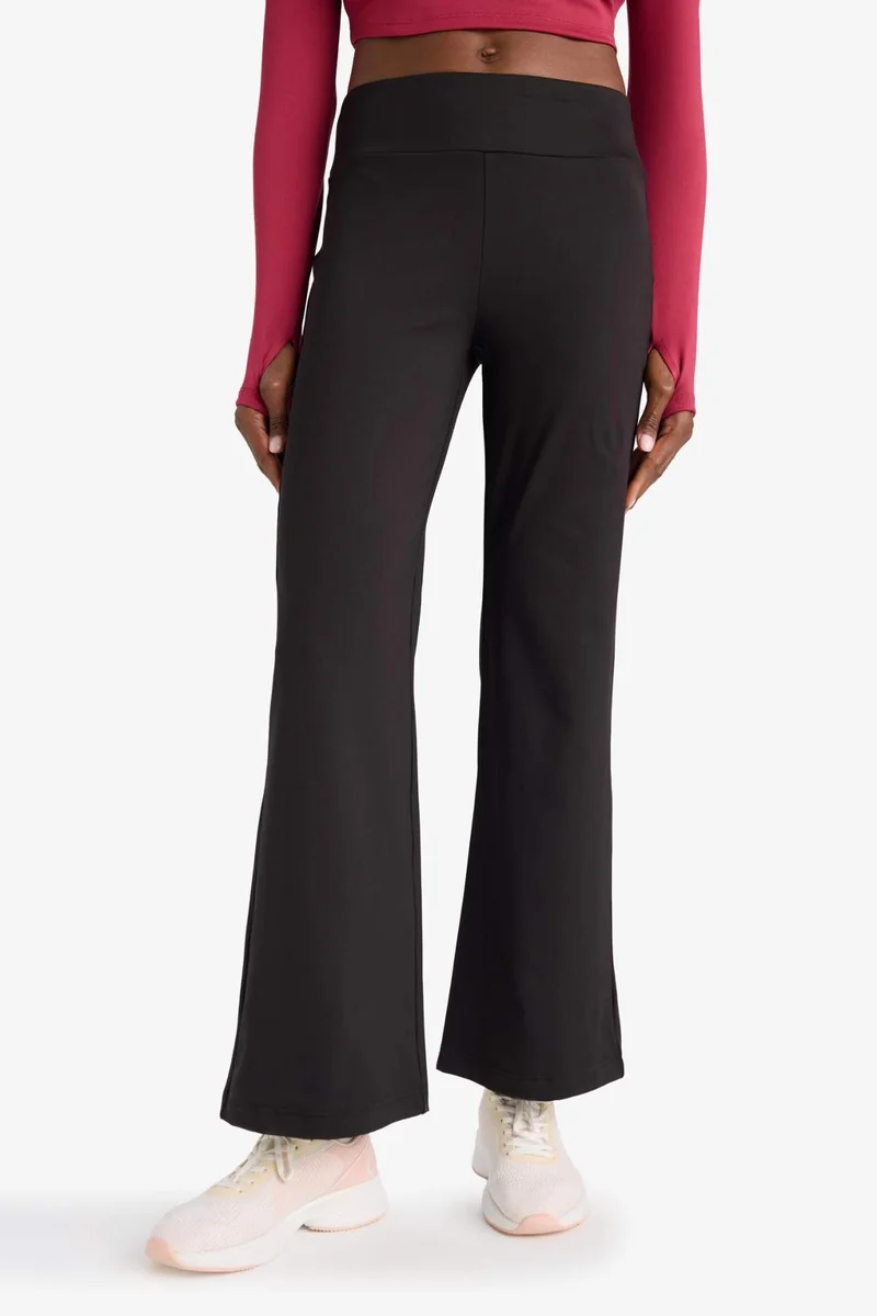 Defacto  Flare Fit Wide Leg Standard Length Scuba Diving Sports Sweatpants for Women | Best Price UAE