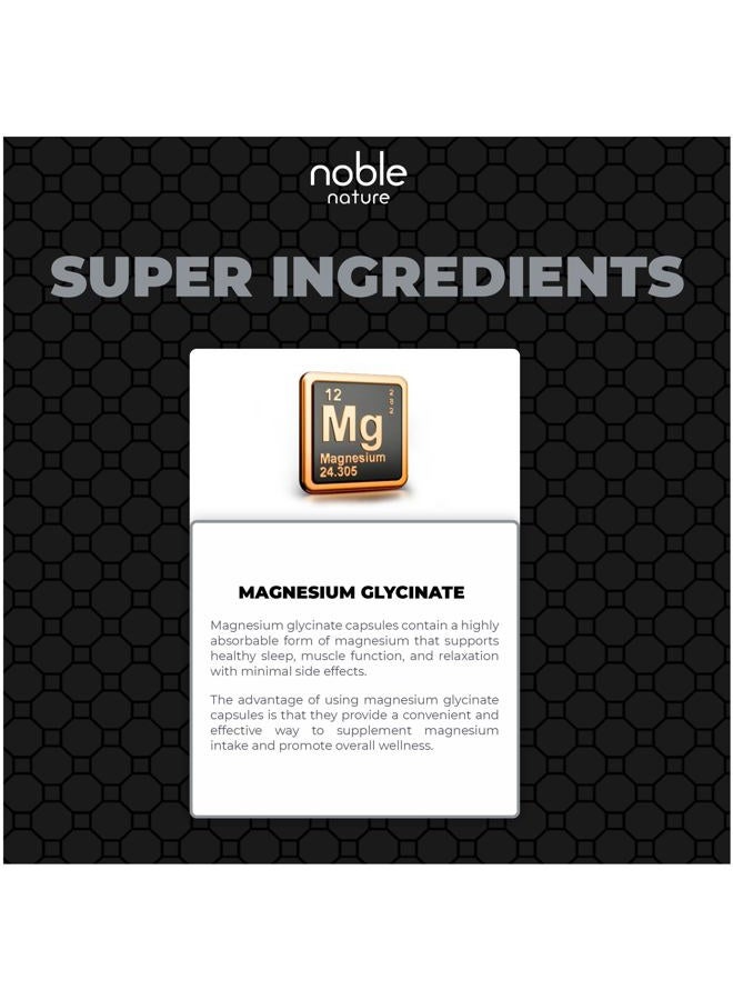 noble nature High Absorption Magnesium Glycinate 550mg - 120 Veg Capsules - 4 Months Supply - Image 4