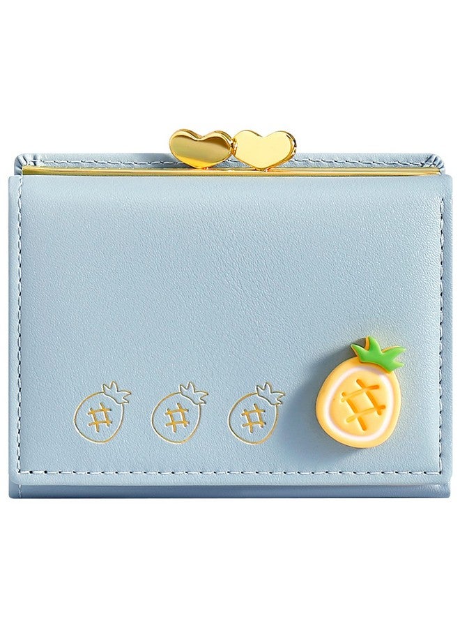 YINHEXI Wallet For Women Faux Leather Water Resistant Baby Blue Unisex  - Image 1