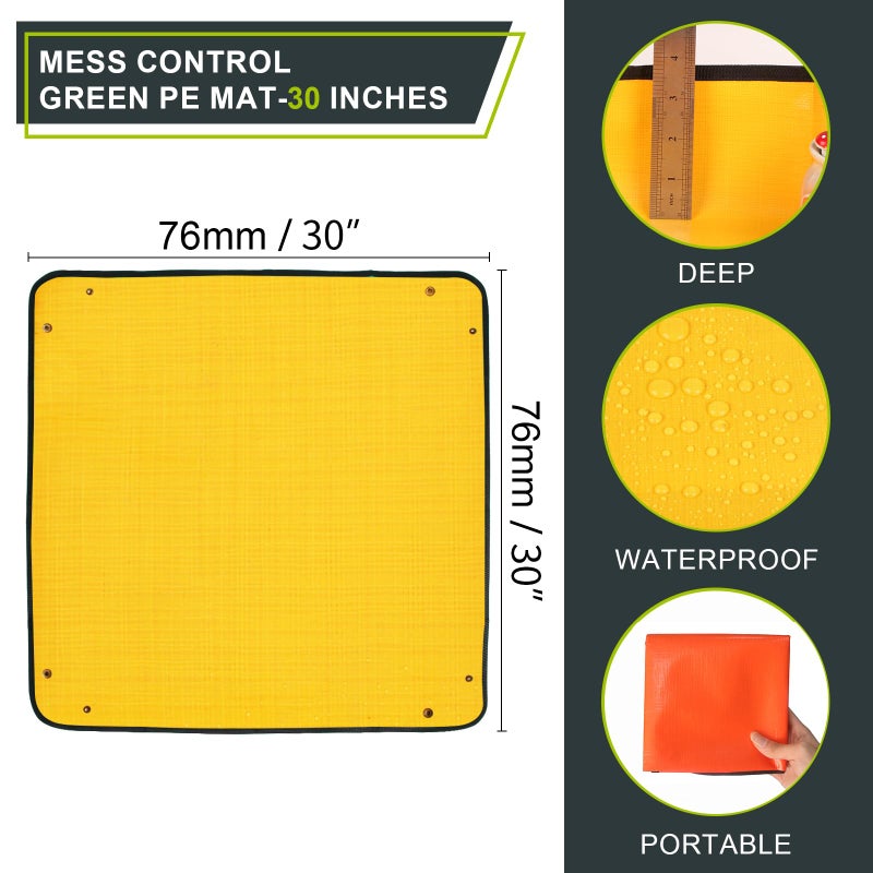 Azureblue 30 "" X 30 "" Large Plant Repotting Mat For Indoor Plants Potting Soil  Foldable Waterproof Plant Repotting/Potting Tray  Portable Potting Mat Gardening Tray For House Plants (Medium 30 X 30 "" (Orange)) - Image 2