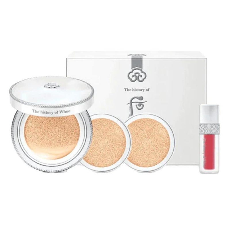 The history of Whoo The History of Whoo Gongjinhyang: Seol Radiant White Moisture Cushion Foundation No 21 (13g x 2 Refill) Special Set 4 Items