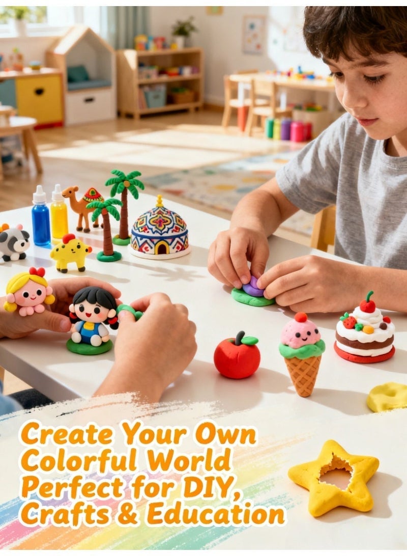 Ibiza 48 Colors Plasticine with 3 Sculpting Tools, Air Dry Clay, Modeling Clay Kit, DIY Plasticine for Children Education - Image 2
