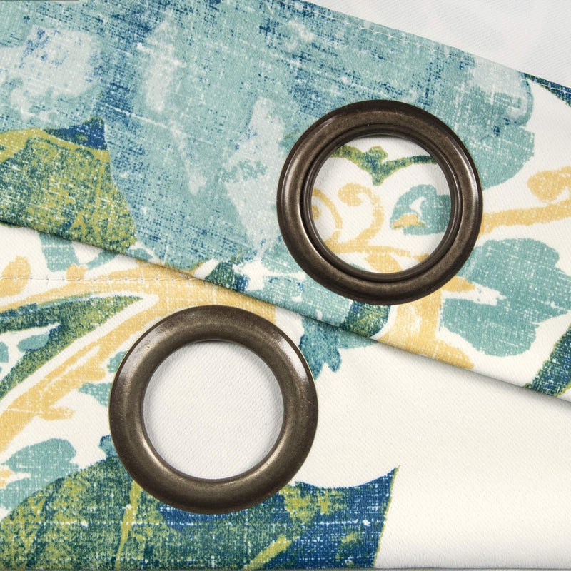 Lush Decor Floral Paisley Light Filtering Window Curtain Panel Pair, 52"W x 108"L, Blue - Image 5