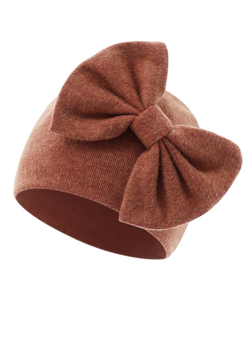 Baby Soid Color Maruko Hat Headcarf Doughnut Girl Head Cap 6 month to 12 month Brown 