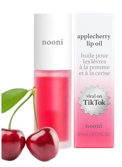 NOONI Korean Vegan Appleseed Lip Oil - Applecherry | Long-Lasting, Moisturizing, Plumping, Revitalizing for Dry Lips, Waterproof, No Peel Off, Hydrating, Nourishing Crystal Clear, 0.12 FL Oz  - Image 1