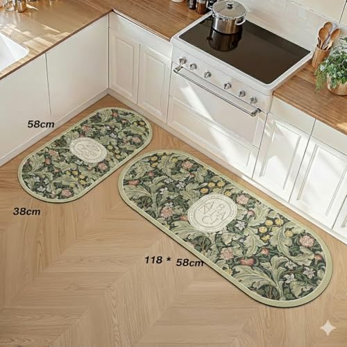 proxin Non-Slip Rubber Kitchen Mat - 2-Piece Waterproof Thick Cushion for Enhanced Grip, High Absorption, Suitable for Automotive or Gym Equipment, Large and Small Sizes for Versatile Use (Colour 5) - Image 2