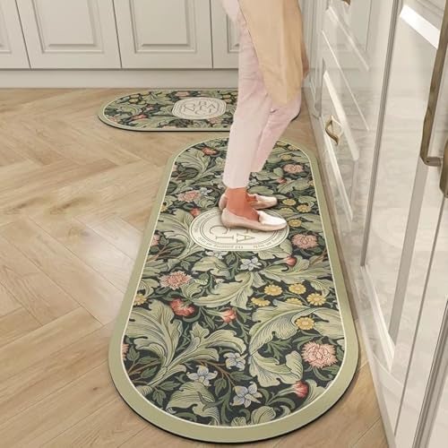 proxin Non-Slip Rubber Kitchen Mat - 2-Piece Waterproof Thick Cushion for Enhanced Grip, High Absorption, Suitable for Automotive or Gym Equipment, Large and Small Sizes for Versatile Use (Colour 5) - Image 1
