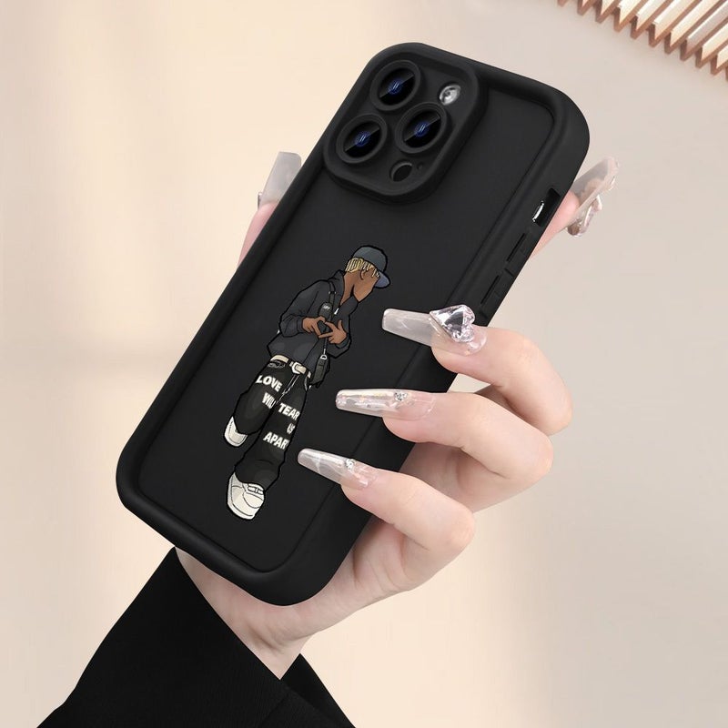 Frosted Texture Shockproof Mobile Phone Case For iPhone 12 Pro Max Black Advanced Texture Cover - Image 5