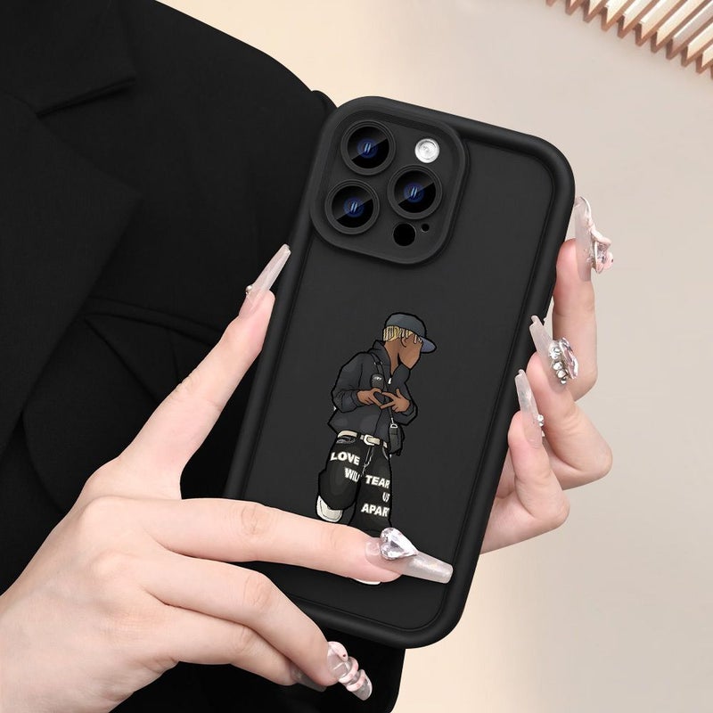 Frosted Texture Shockproof Mobile Phone Case For iPhone 12 Pro Max Black Advanced Texture Cover - Image 2