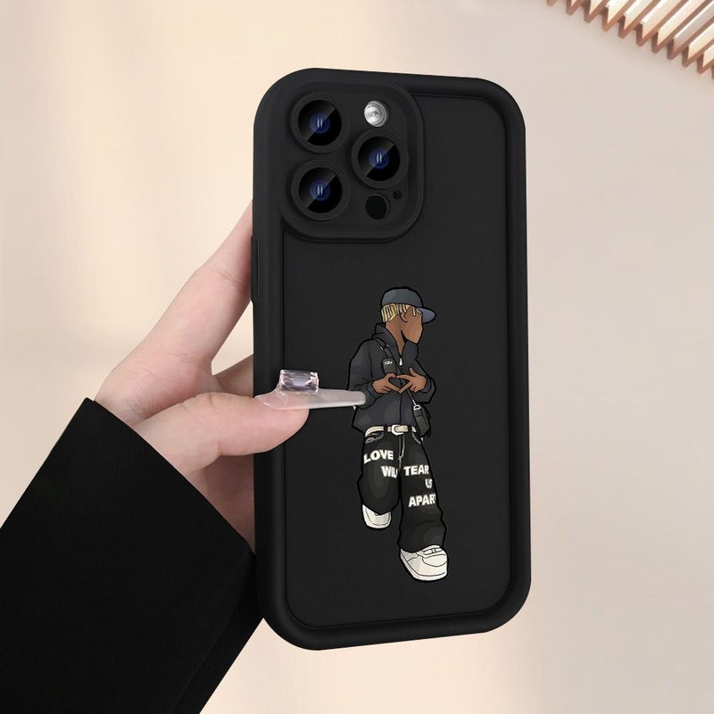 Frosted Texture Shockproof Mobile Phone Case For iPhone 12 Pro Max Black Advanced Texture Cover - Image 3