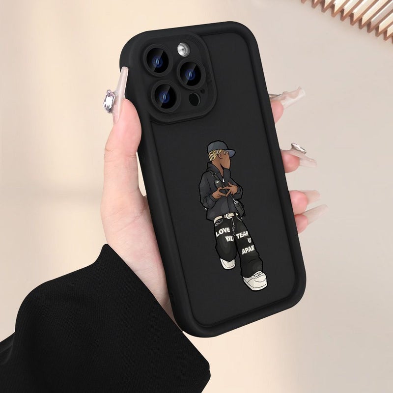 Frosted Texture Shockproof Mobile Phone Case For iPhone 12 Pro Max Black Advanced Texture Cover - Image 4