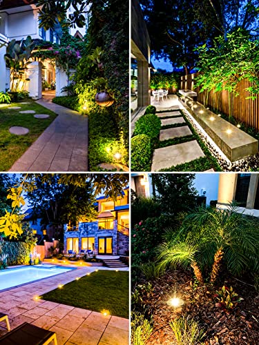 ZUCKEO Low Voltage Landscape Lights 3W LED Well Lights, 12V-24V Landscape Lighting Outdoor In-Ground Light IP67 Waterproof Paver Light for Pathway Deck Step Garden Warm White (2 Pack) - Image 5