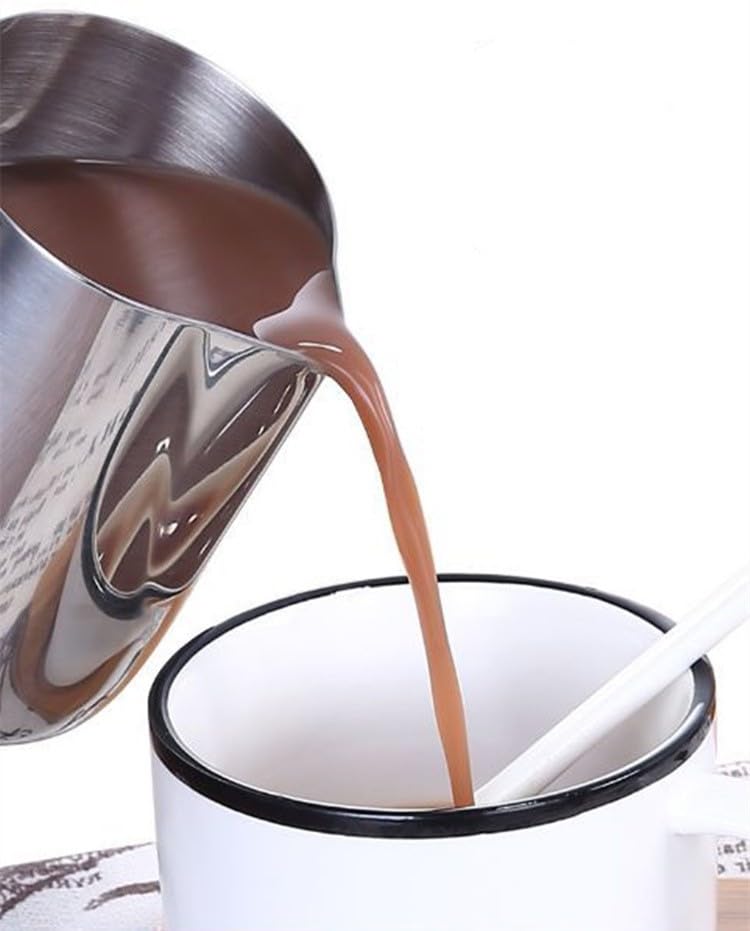 THW® Stainless Steel Milk Frothing Latte Pourer Cappuccino Coffee Jug, 2000 ml (2 litres) - Dishwasher Safe, Durable, Perfect for Home and Restaurant Use - Image 3