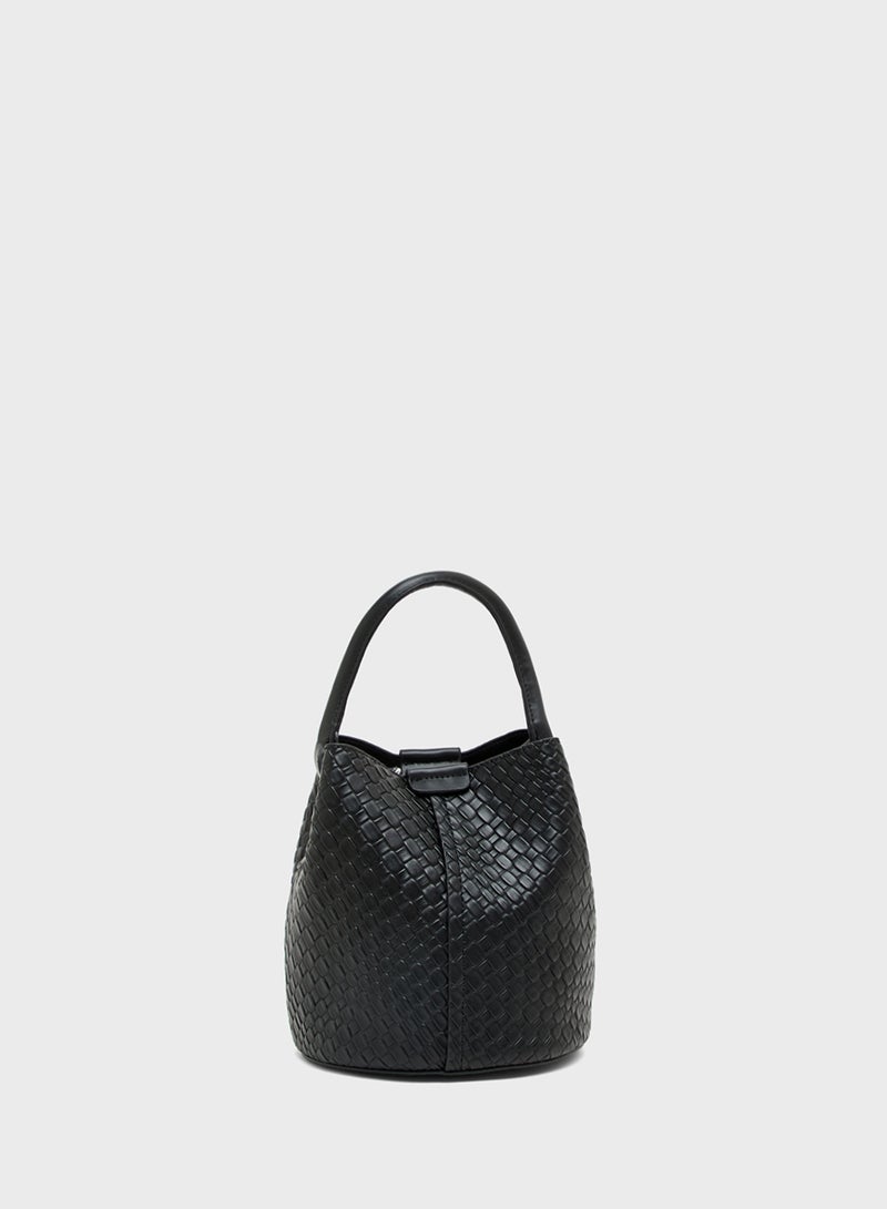 Ginger Textured Shoulder Bag with Strap  - Image 4