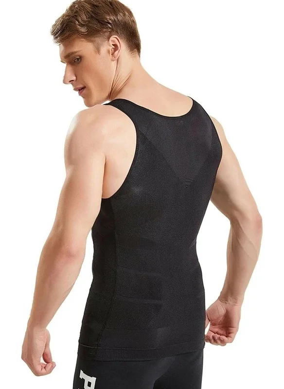 Mistirik Mystical Men's Athlete Corset That Tightens and Slims Your 5 Different Areas, Black Color