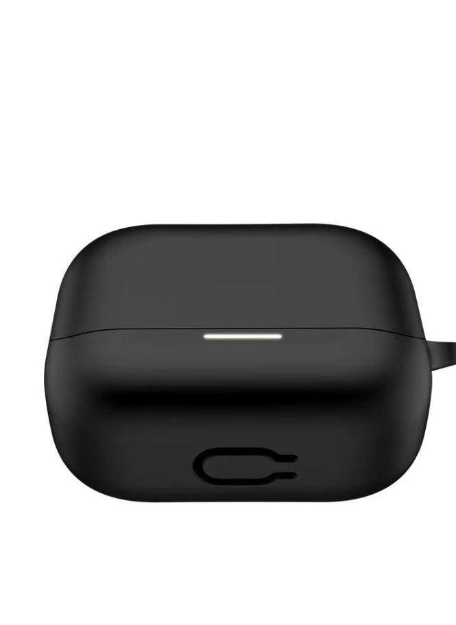 Generic Silicone Case for Anker Soundcore K20i, Protective Cover with Carabiner (Black) 