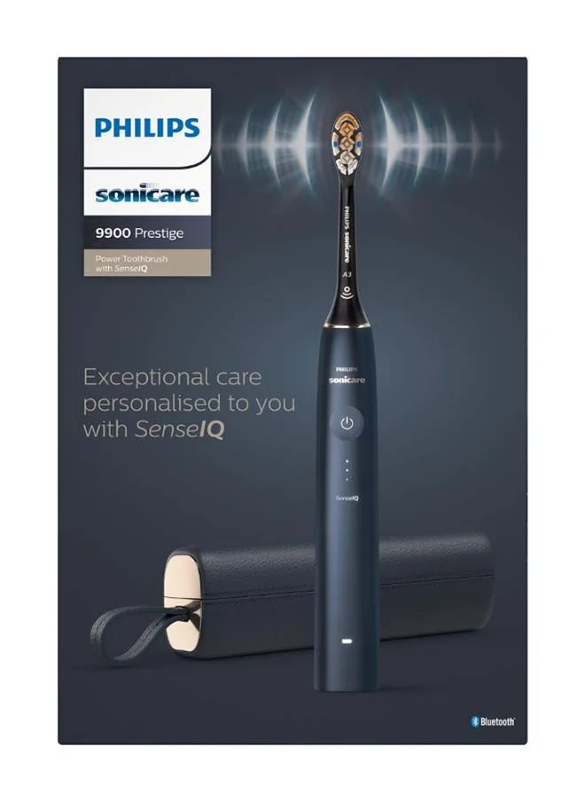 فيليبس سونيكير Prestige Rechargeable Electric Power Toothbrush 9900 Series with SenseIQ and AI-Powered, HX9992/22