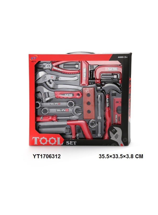 【Meng Xiaodi】 Boys Simulation Maintenance Electric Inertia Tools Pocket Set Manufacturers Directly Supply Play Toys-Color:18PCs Tool Set - Image 1