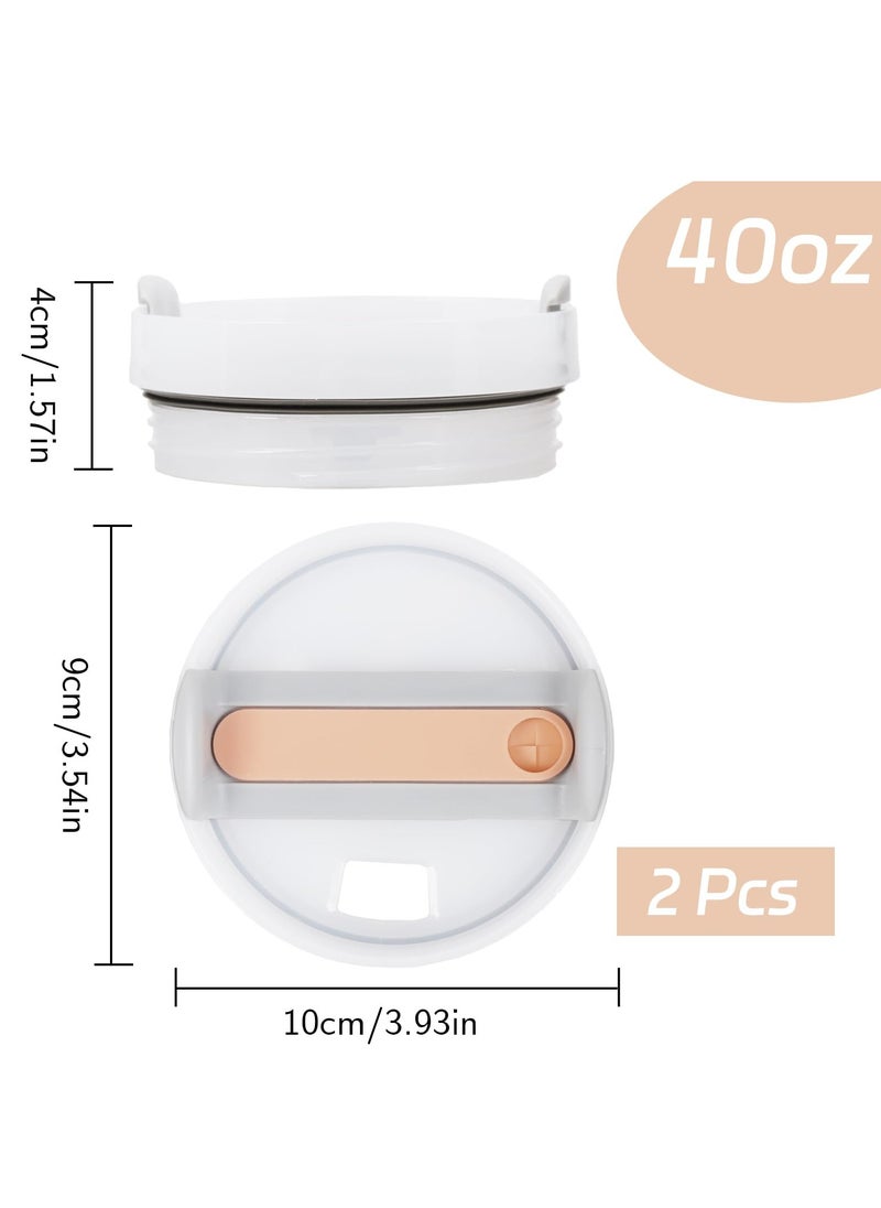 KASTWAVE Tumbler Lids for Stanley Tumbler 40 oz, 2 Pack Reusable Spill, Proof Splash Resistant, Replacement Lids Cover, Fit for Stanley and other Tumbler 40 oz, Pink  - Image 5