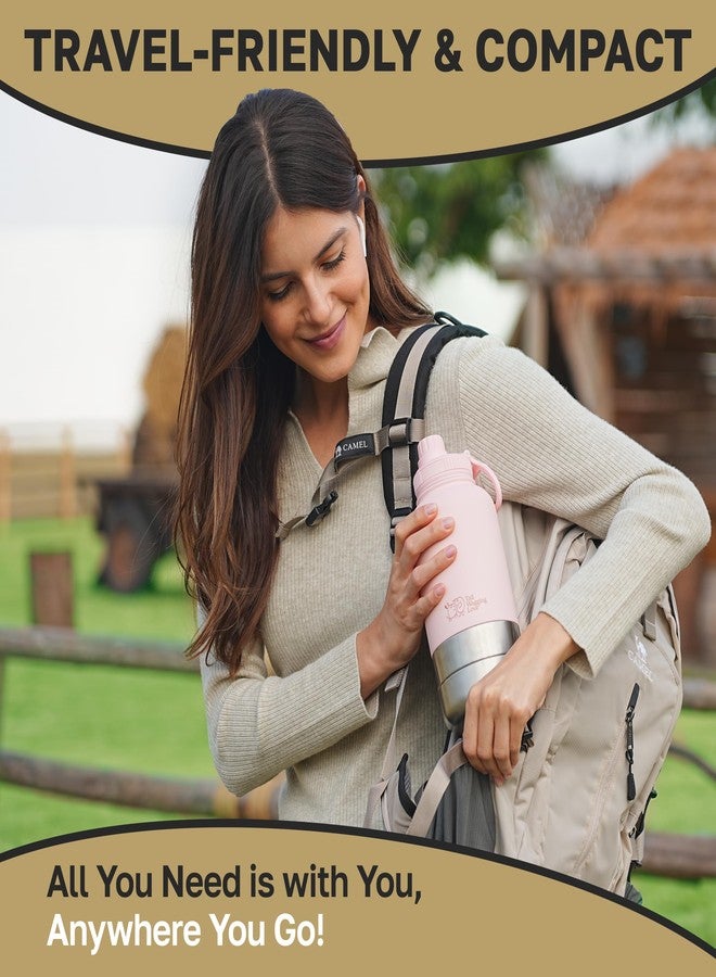 Tail Wagging Love 32oz 3-in-1 Travel Water Bottle for Dogs & Humans, Dual Use, Stainless Steel, Keeps Water Hot 6hrs/Cold 12hrs, Leak-Proof with Detachable Food & Water Bowls, Perfect for Travel - Image 5