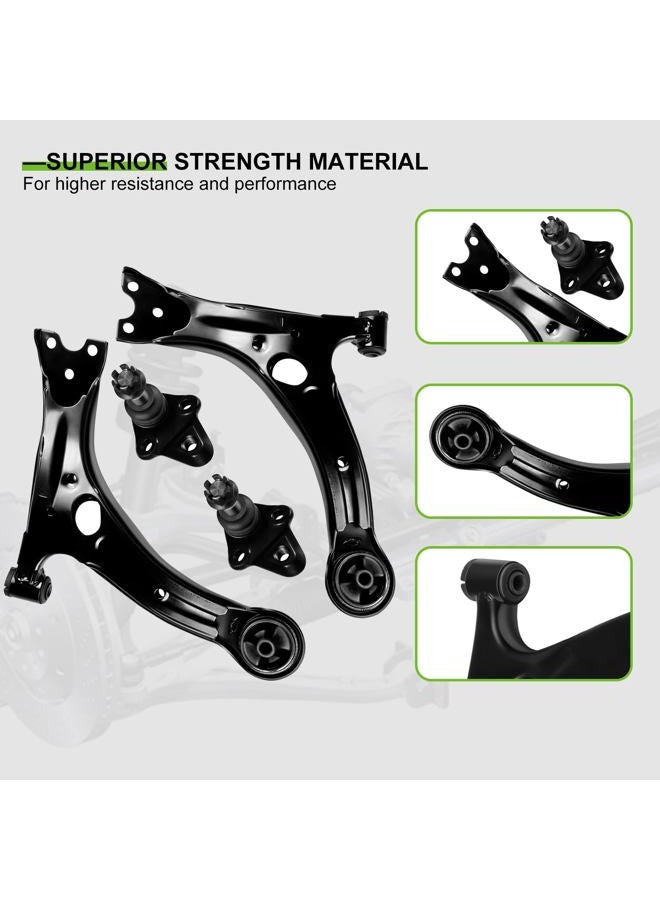 SCITOO 12pcs Front Suspension Kit Lower Control Arm Lower Ball Joint Inner Outer Tie Rod End w/Boot Sway Bar End Link Replacement For 2009-2013 For Toyota Corolla - Image 2