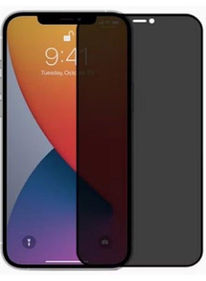 Privacy Anti-Spy Tempered Glass Screen Protector For Apple IPhone 12 Pro Max Black - Image 1