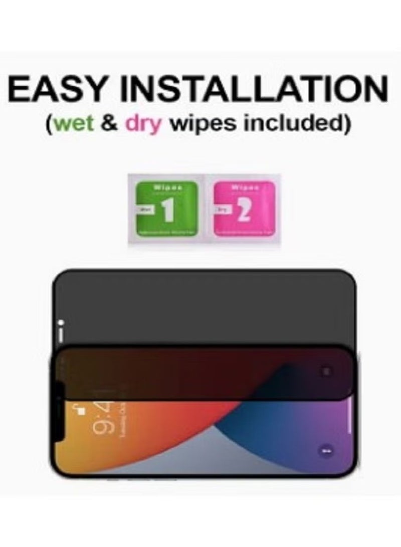 Privacy Anti-Spy Tempered Glass Screen Protector For Apple IPhone 12 Pro Max Black - Image 2