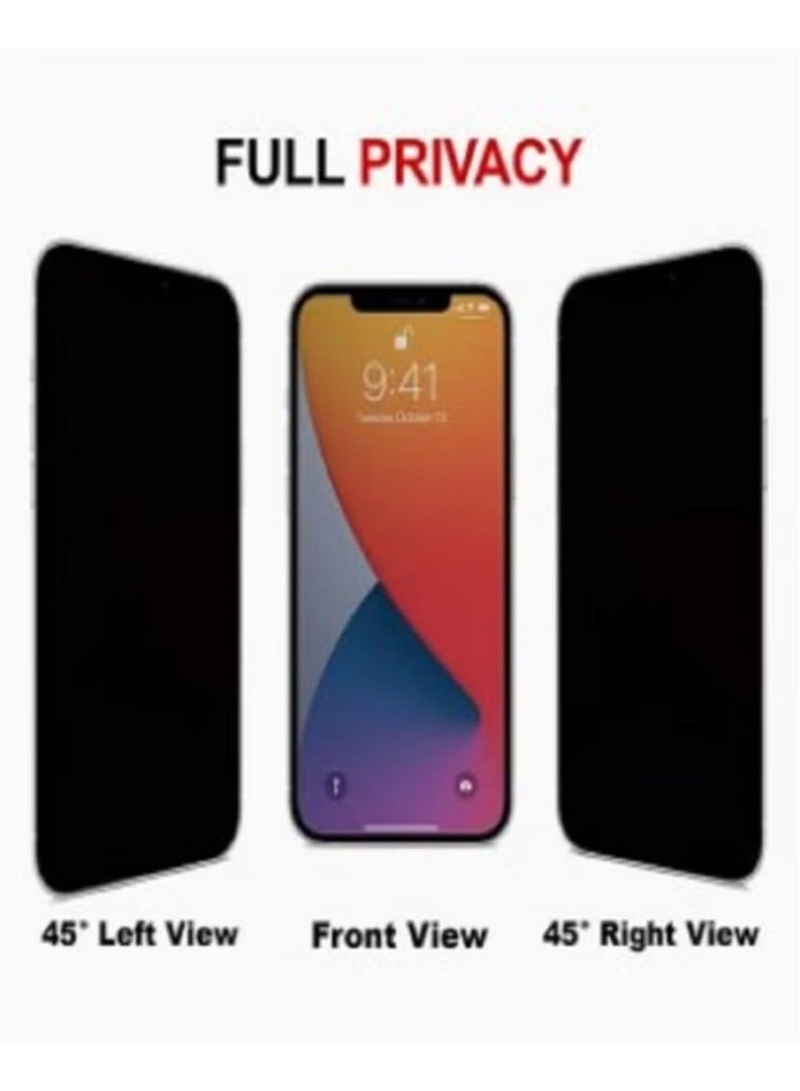 Privacy Anti-Spy Tempered Glass Screen Protector For Apple IPhone 12 Pro Max Black - Image 3