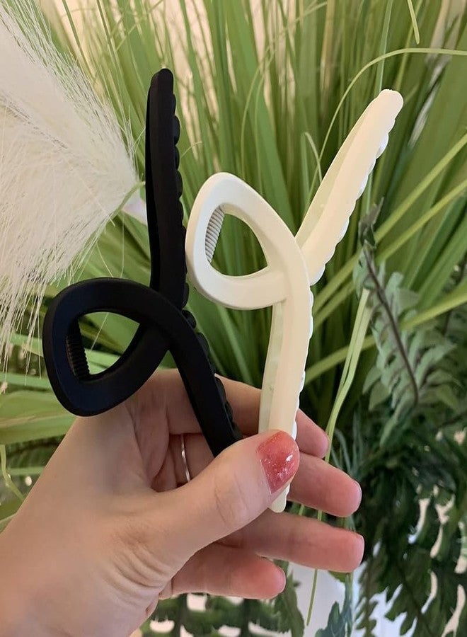 Bold Byte مشبك شعر كوري جريء من Bold Byte A2 للنساء - مشبك شعر أنيق بتصميم كلاسيكي متقاطع غير لامع، إكسسوارات شعر أنيقة للفتيات ذوات الشعر الكثيف والخفيف، طقم 4 قطع - Image 4