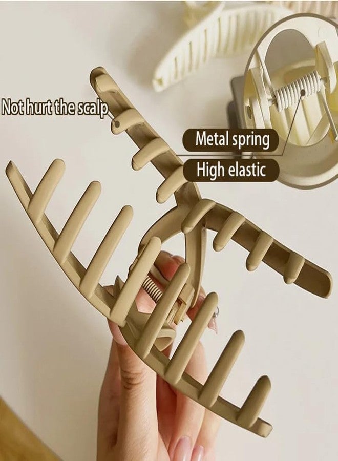 Bold Byte مشبك شعر كوري جريء من Bold Byte A2 للنساء - مشبك شعر أنيق بتصميم كلاسيكي متقاطع غير لامع، إكسسوارات شعر أنيقة للفتيات ذوات الشعر الكثيف والخفيف، طقم 4 قطع - Image 2