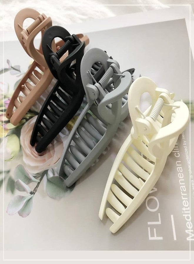 Bold Byte مشبك شعر كوري جريء من Bold Byte A2 للنساء - مشبك شعر أنيق بتصميم كلاسيكي متقاطع غير لامع، إكسسوارات شعر أنيقة للفتيات ذوات الشعر الكثيف والخفيف، طقم 4 قطع - Image 3