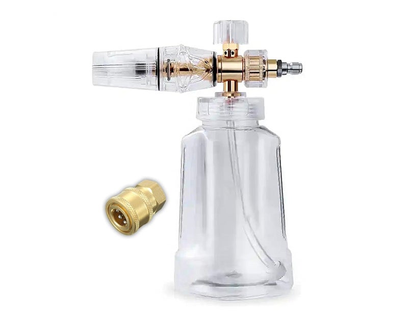 JPT New Advance Transparent Adjustable Pro Foam Cannon for Thick Clinging Foam with 1000 PSI 70 Bar 11mm Orifice Brass ABS Nozzle 14 Quick Connector Included - Image 1