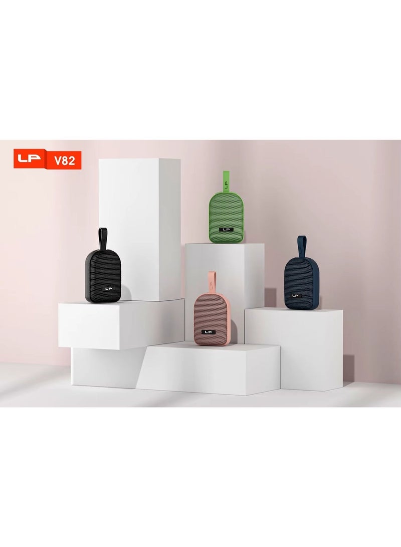 LP-V82 Portable Wireless Bluetooth Speaker – IPX5 Waterproof Stereo Speaker with Deep Bass Woofer, RGB LED Lights, FM Radio, USB & TF Card Music Player, TWS Pairing, Rechargeable Speaker for Home, Outdoor & Travel - Multicolour - Image 4