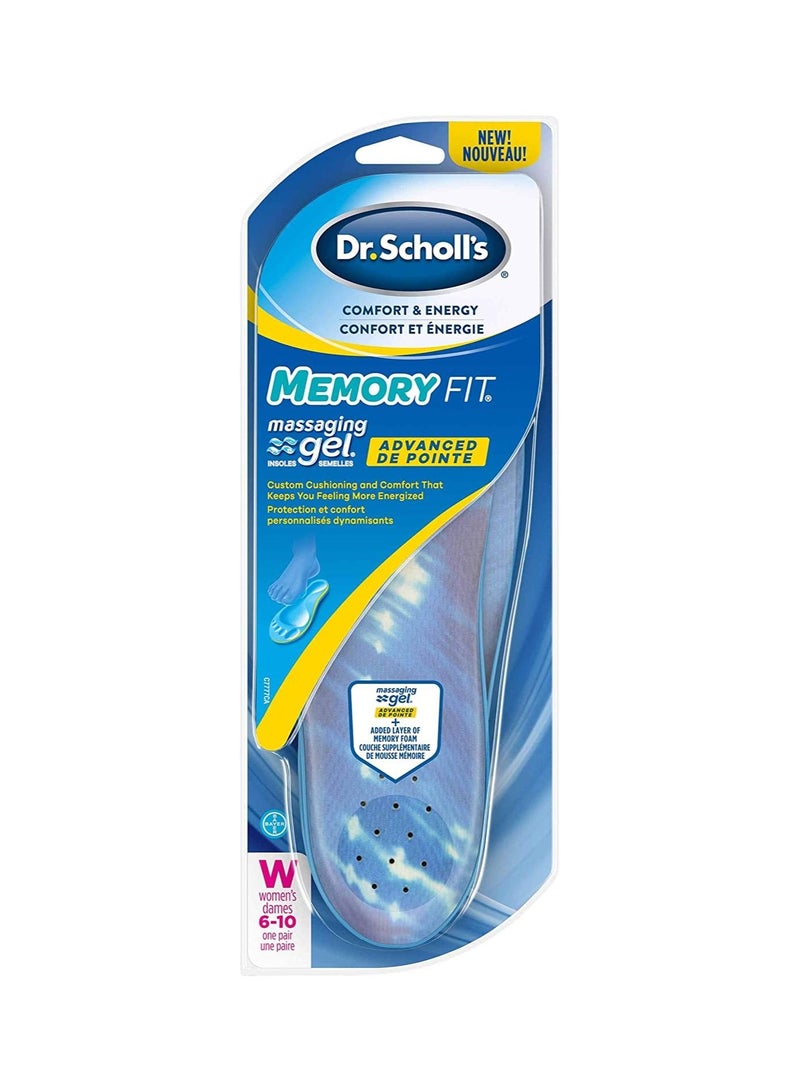 Dr. Scholl's Dr. Scholl’s MEMORY FIT Insoles Massaging Gel Advanced Women 6-10  - Image 1