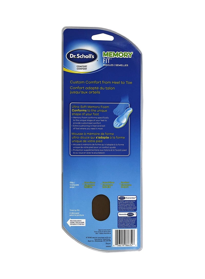Dr. Scholl's Dr. Scholl’s MEMORY FIT Insoles Massaging Gel Advanced Women 6-10  - Image 2