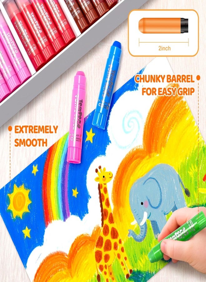 Ellinjan 144 Pcs Ellinjan Tempera Paint Sticks For Kids, 12 Classic Colors, Washable & Quick-Drying Twistable Solid Paint, Bulk Art Supplies for Drawing & Painting, Back to School Art Supplies for Kids Classroom - Image 3