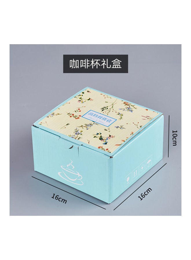 NIBEMINENT Coffee Cup And Saucer With Spoon Set White/Gold - Image 3