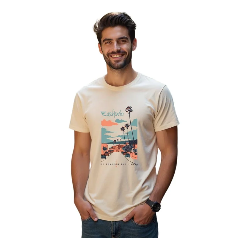 نوبيرو Euphoria Graphic Printed T-Shirt for Men