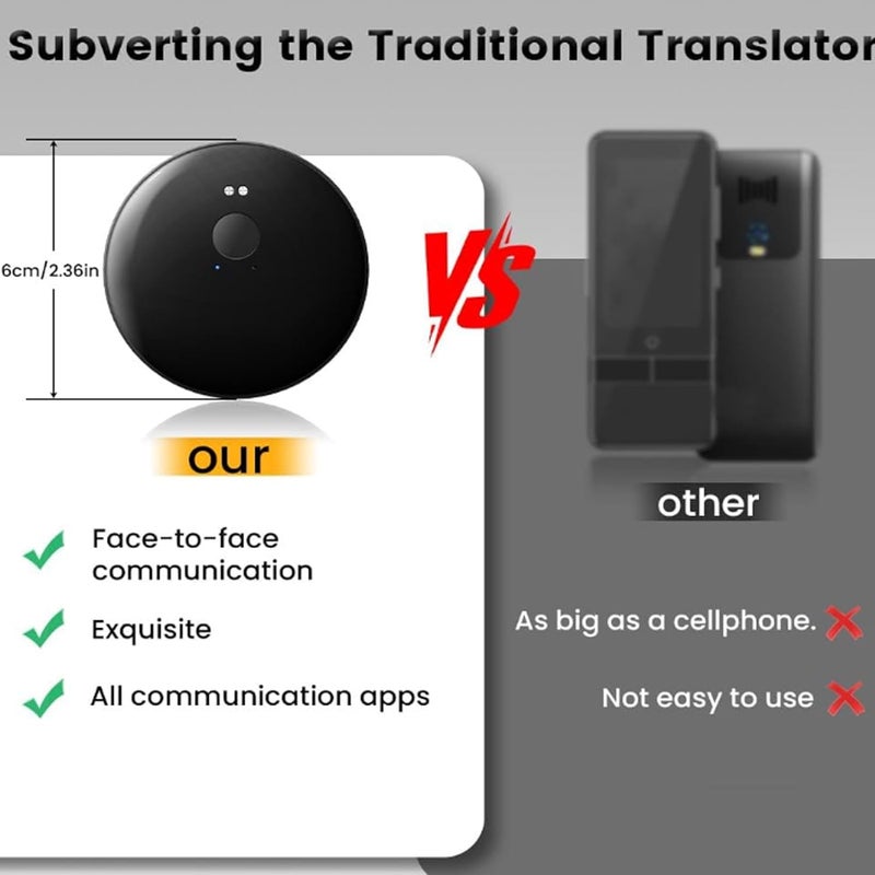 Luocute 138 Languages Voice Photo Video Call Translation Device, Magnetic AI Translator with 45 Days Standby - Image 5